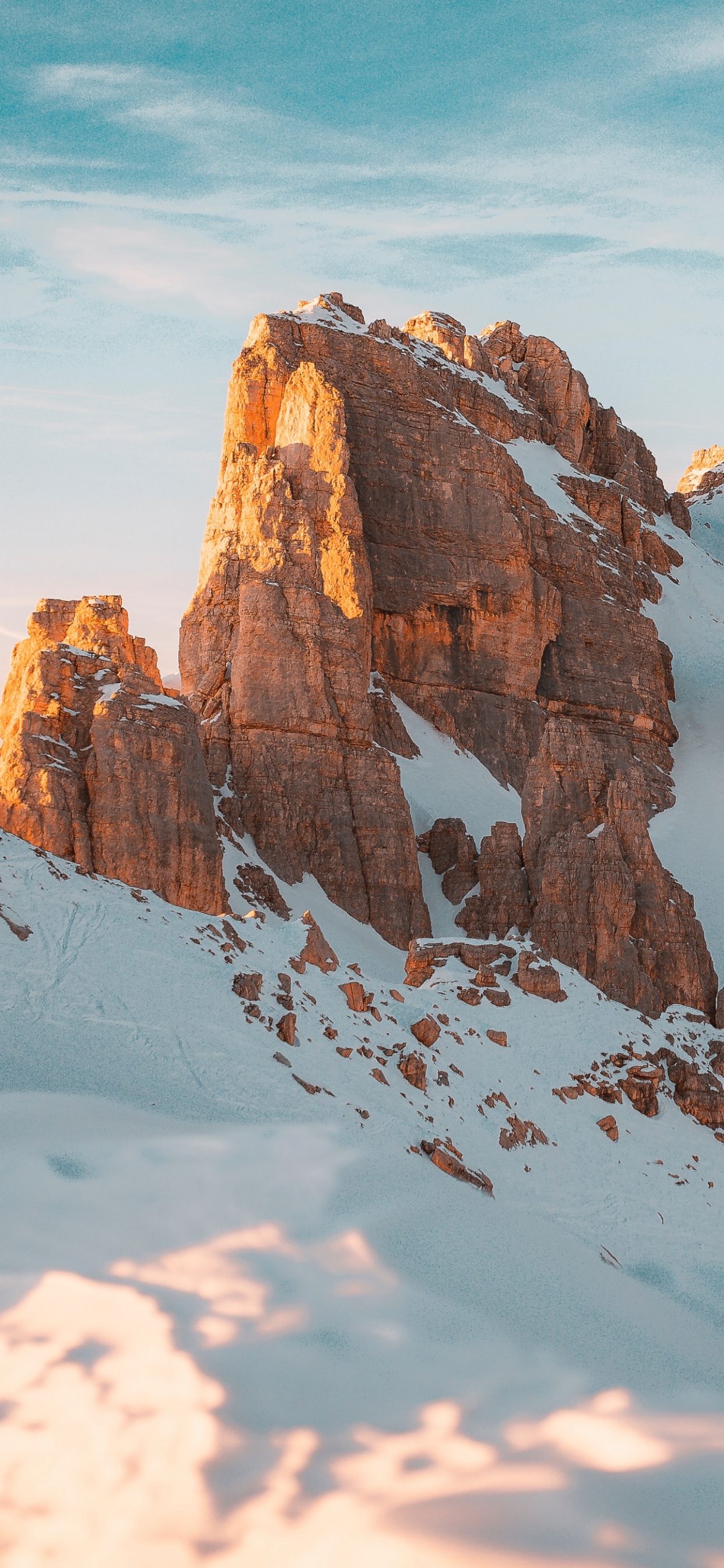 Mountain, Ios 16, Snow, Cloud, Natural Landscape. Wallpaper in 1242x2688 Resolution
