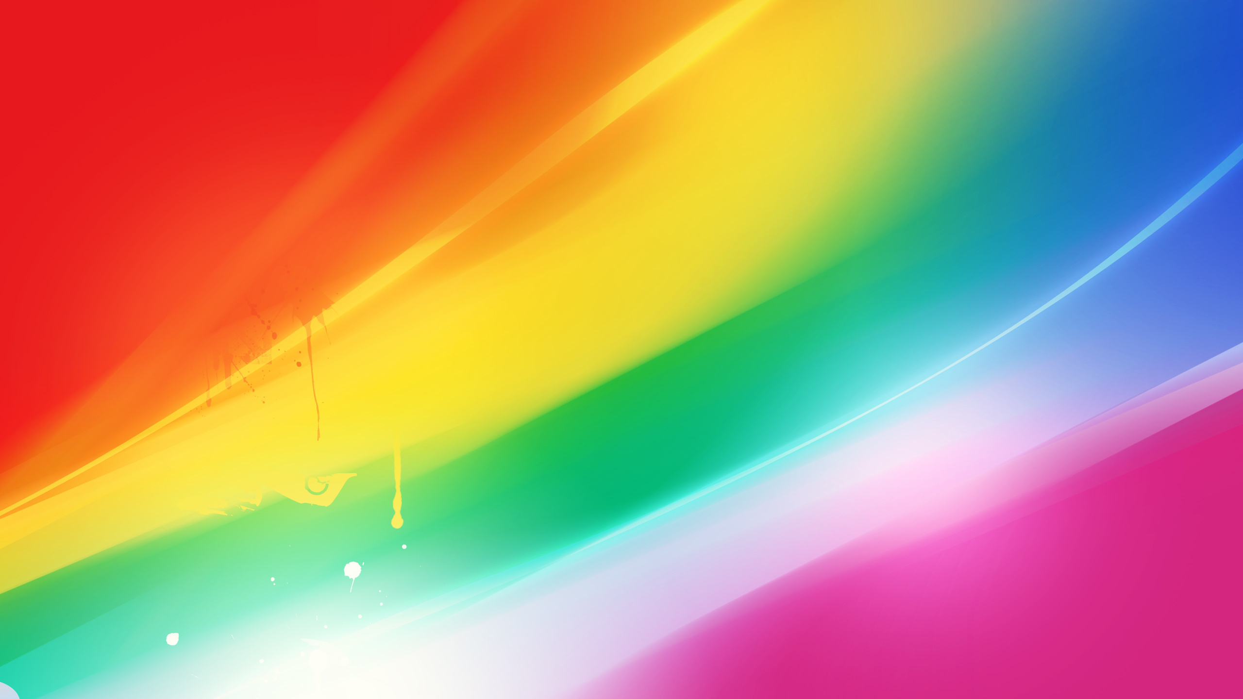 Yellow and Pink Abstract Painting. Wallpaper in 2560x1440 Resolution