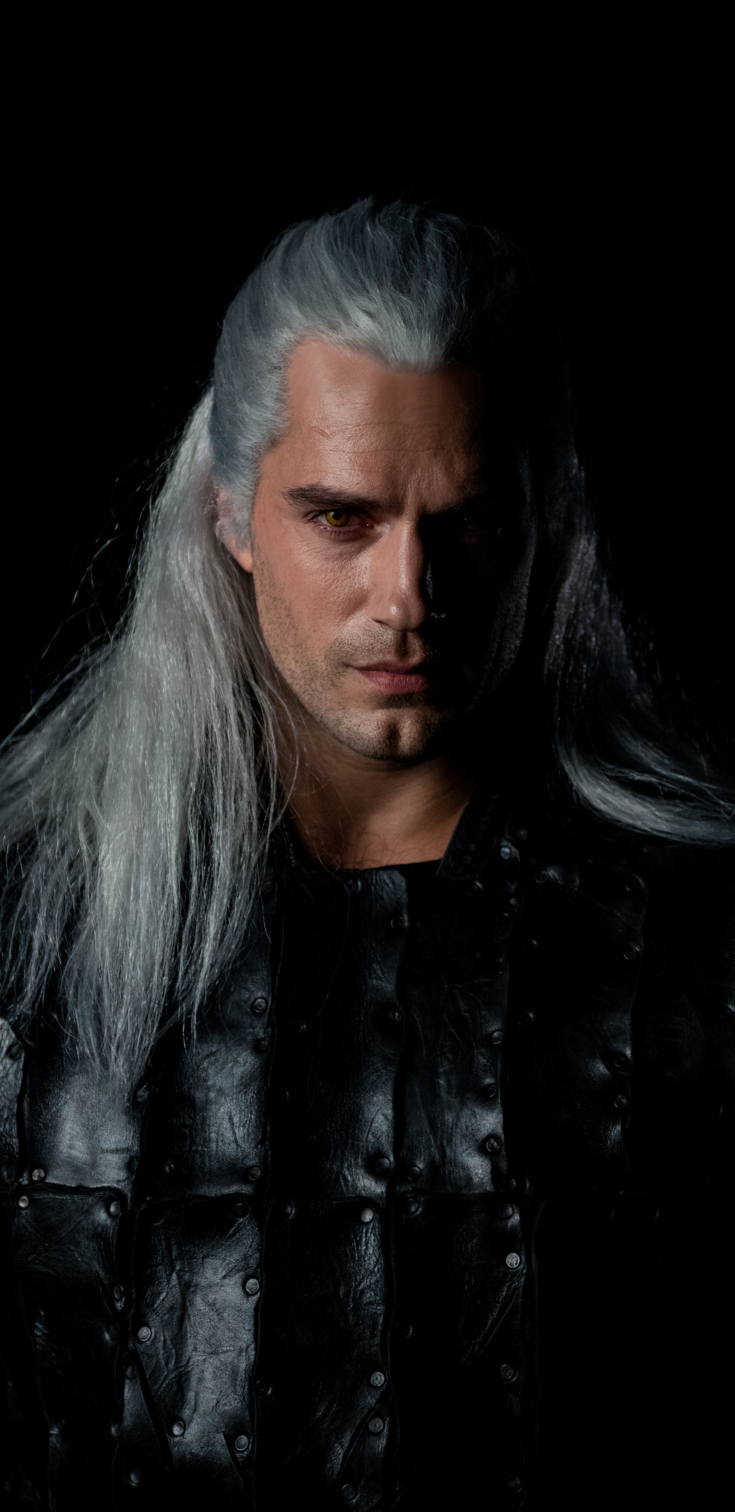 亨利*卡维尔, 杰洛特利维亚, Netflix, 黑色的, 长长的头发 壁纸 1440x2960 允许