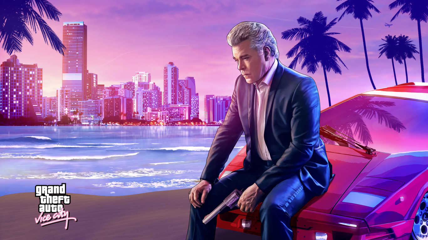 Gta, Ray Liotta Gta Vice City, Ray Liotta, Grand Theft Auto Vice City, Tommy Vercetti. Wallpaper in 1366x768 Resolution