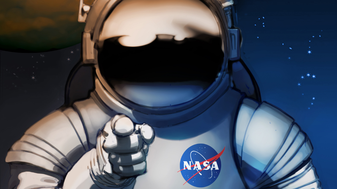 Blue and Black Robot Illustration. Wallpaper in 1366x768 Resolution