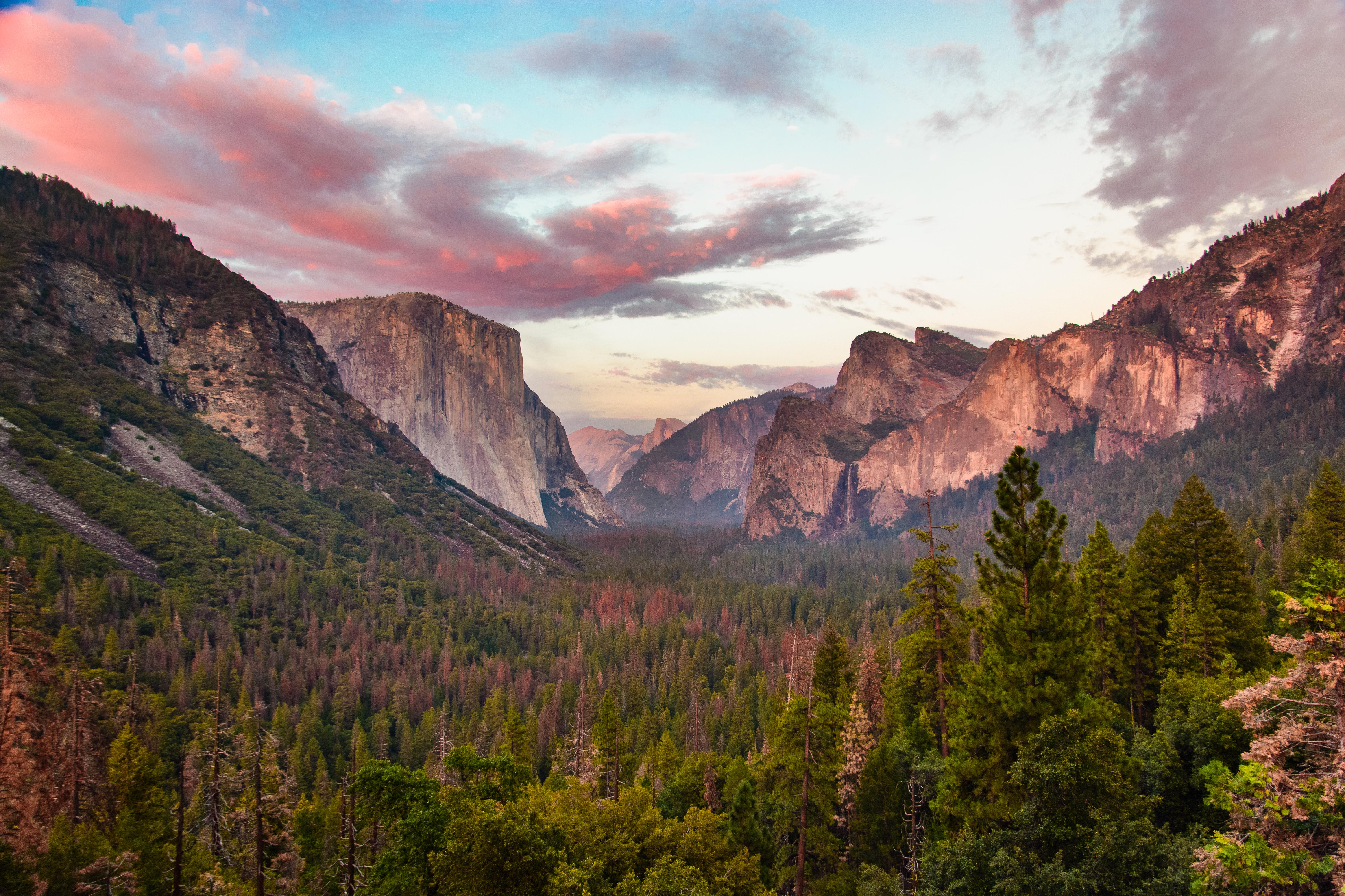 Wallpaper Yosemite Falls Half Dome Nature Natural Landscape Glacier  Point Background  Download Free Image