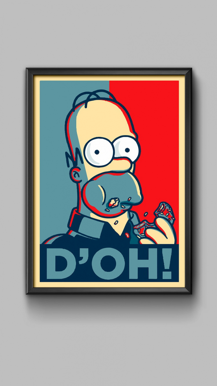 Ilustración de Mickey Mouse Amarillo y Azul. Wallpaper in 750x1334 Resolution