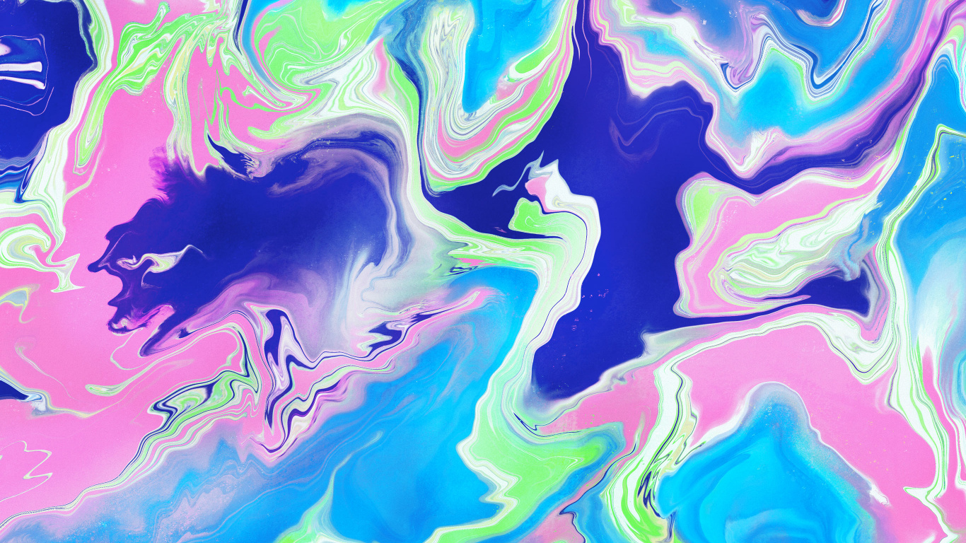 Acrylic Paint, Water Resources, Liquid, Nature, Azure. Wallpaper in 1366x768 Resolution