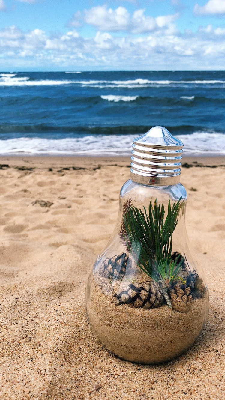 Shore, Beach, Water, Landscape, Sand. Wallpaper in 750x1334 Resolution