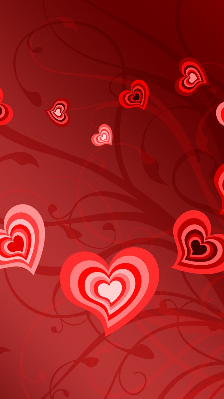 Cœur, Graphique, Red, le Jour de Valentines, Organe. Wallpaper in 720x1280 Resolution