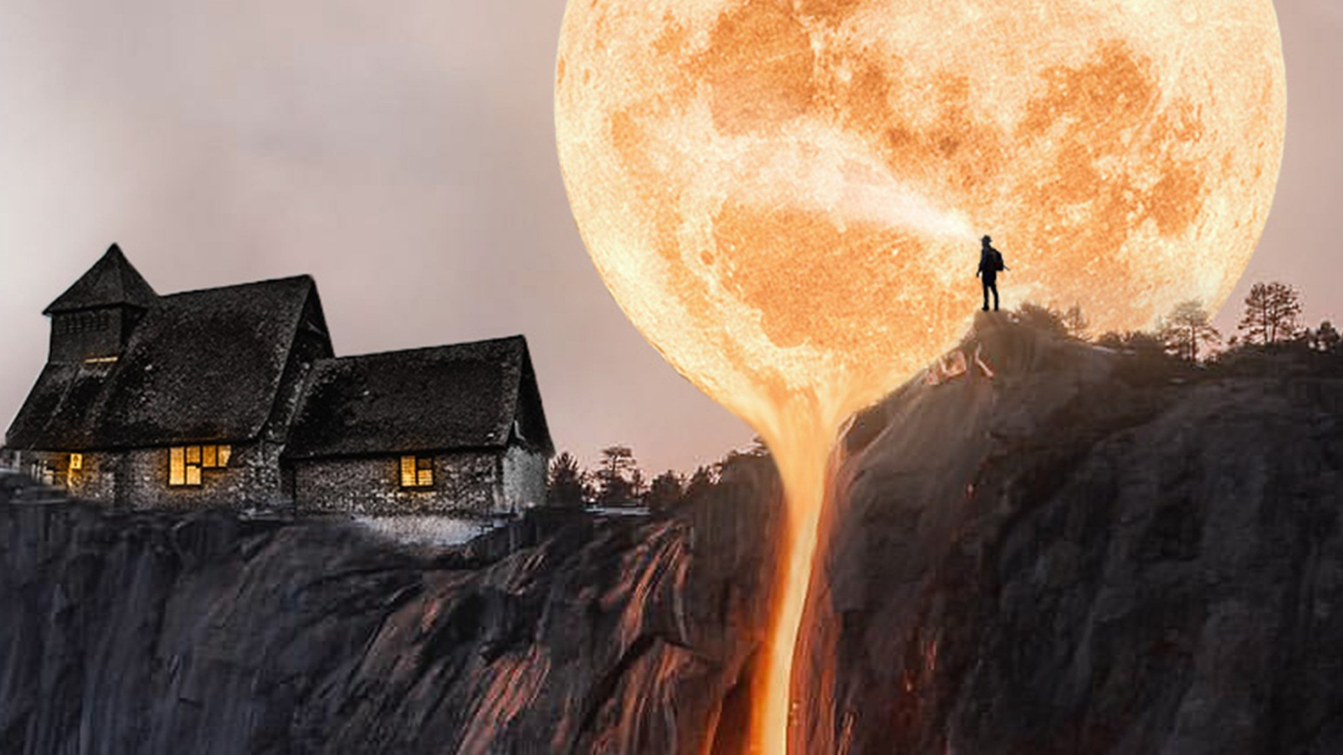 Fire Moon. Wallpaper in 1920x1080 Resolution