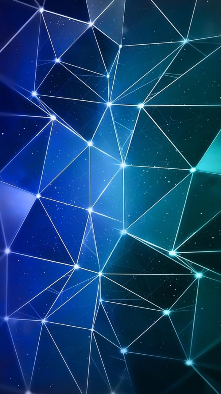 三角形, 电蓝色的, 空间, 对称, 天空 壁纸 720x1280 允许