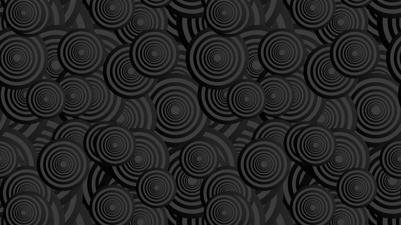 黑色的, 圆圈, 对称, 黑色和白色的, 3d 壁纸 1280x720 允许