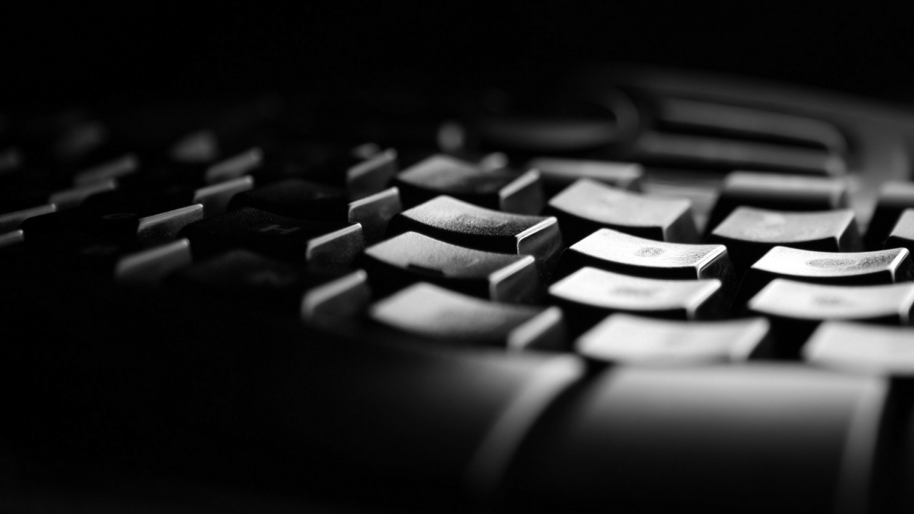 Clavier D'ordinateur Noir et Blanc. Wallpaper in 1280x720 Resolution