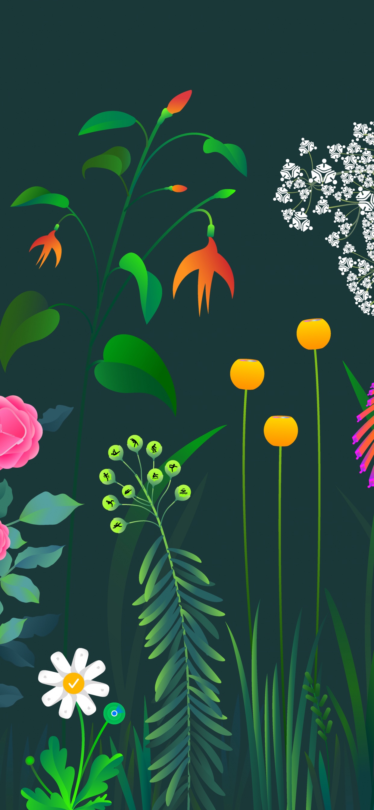 苹果, 植被, 草, 艺术, 草地上 壁纸 1242x2688 允许