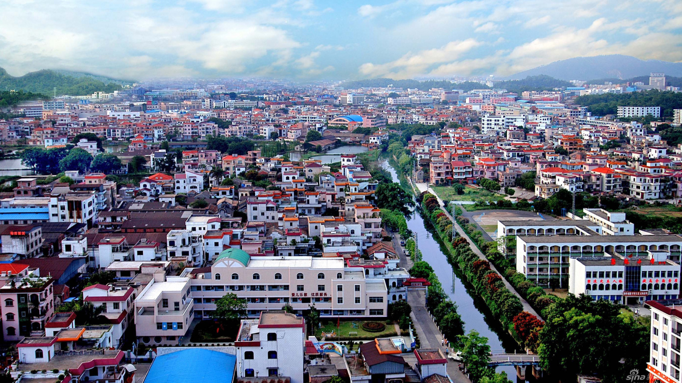 Vista Aérea de la Ciudad Durante el Día.. Wallpaper in 1366x768 Resolution