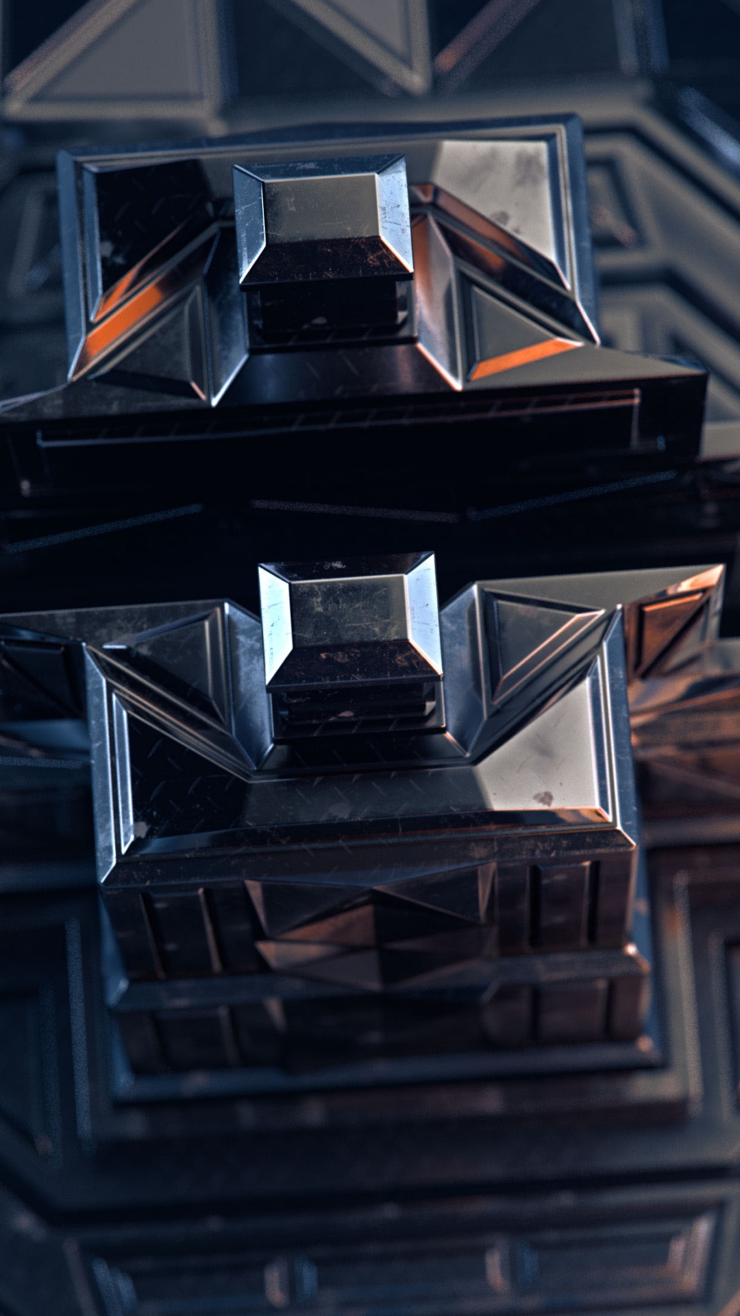 Schwarz-braunes Gebäudeinnere. Wallpaper in 1080x1920 Resolution