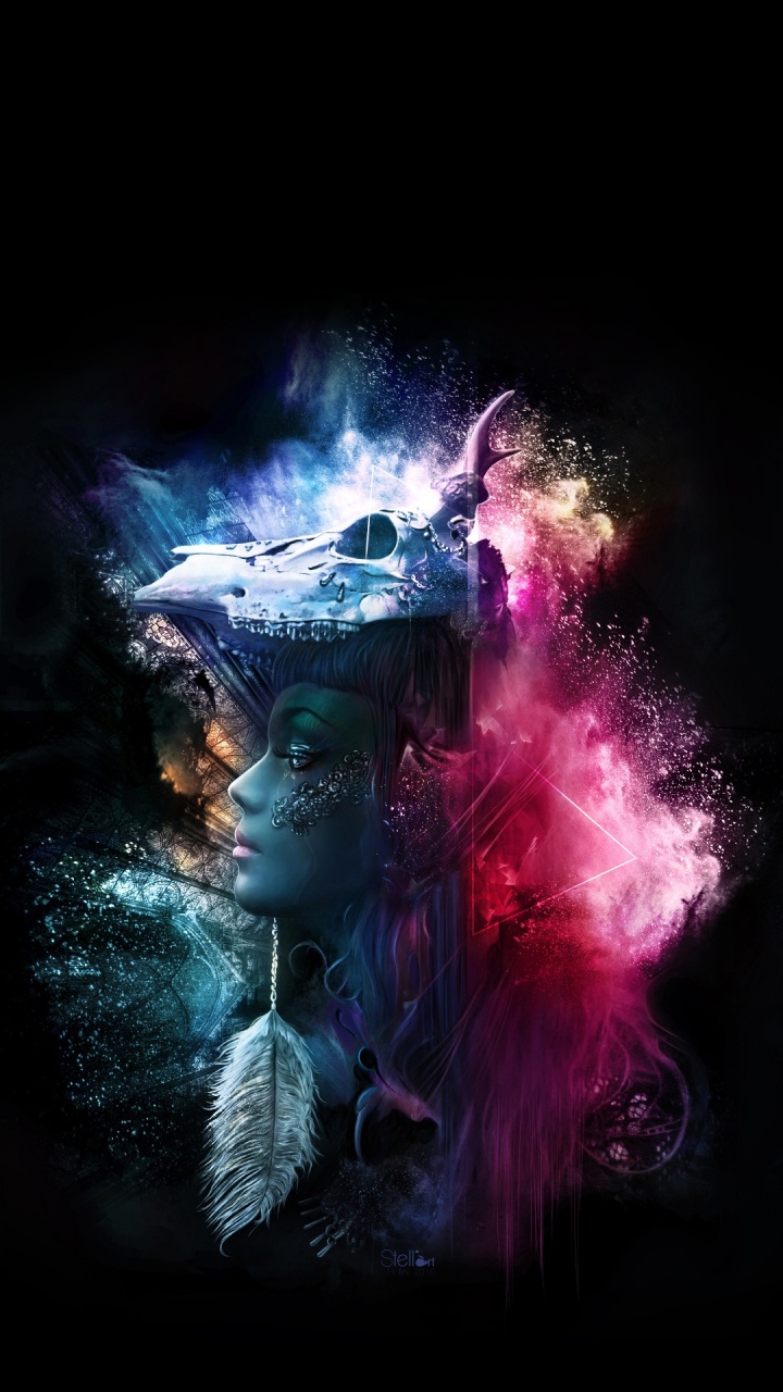 Agua, Morado, Arte, Humo, Magenta. Wallpaper in 720x1280 Resolution