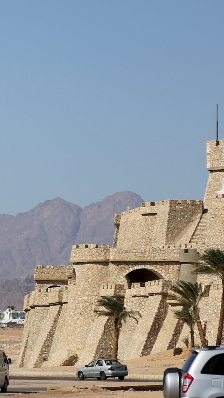 Weißes Und Schwarzes Flugzeug, Das Tagsüber Über Braunes Betongebäude Fliegt. Wallpaper in 750x1334 Resolution