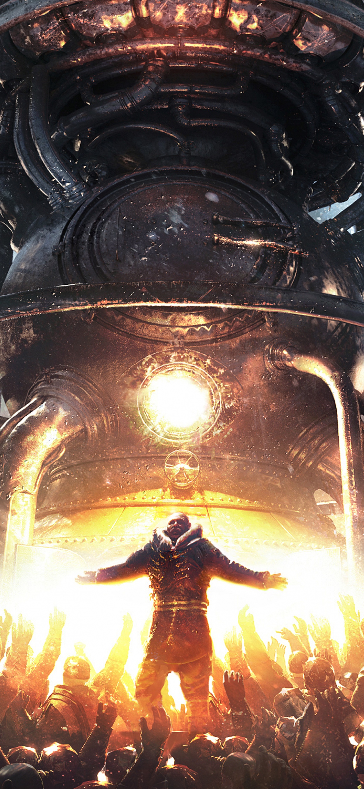 Calor, Juego de Supervivencia, Vapor, Fuego, Ilustración. Wallpaper in 1242x2688 Resolution