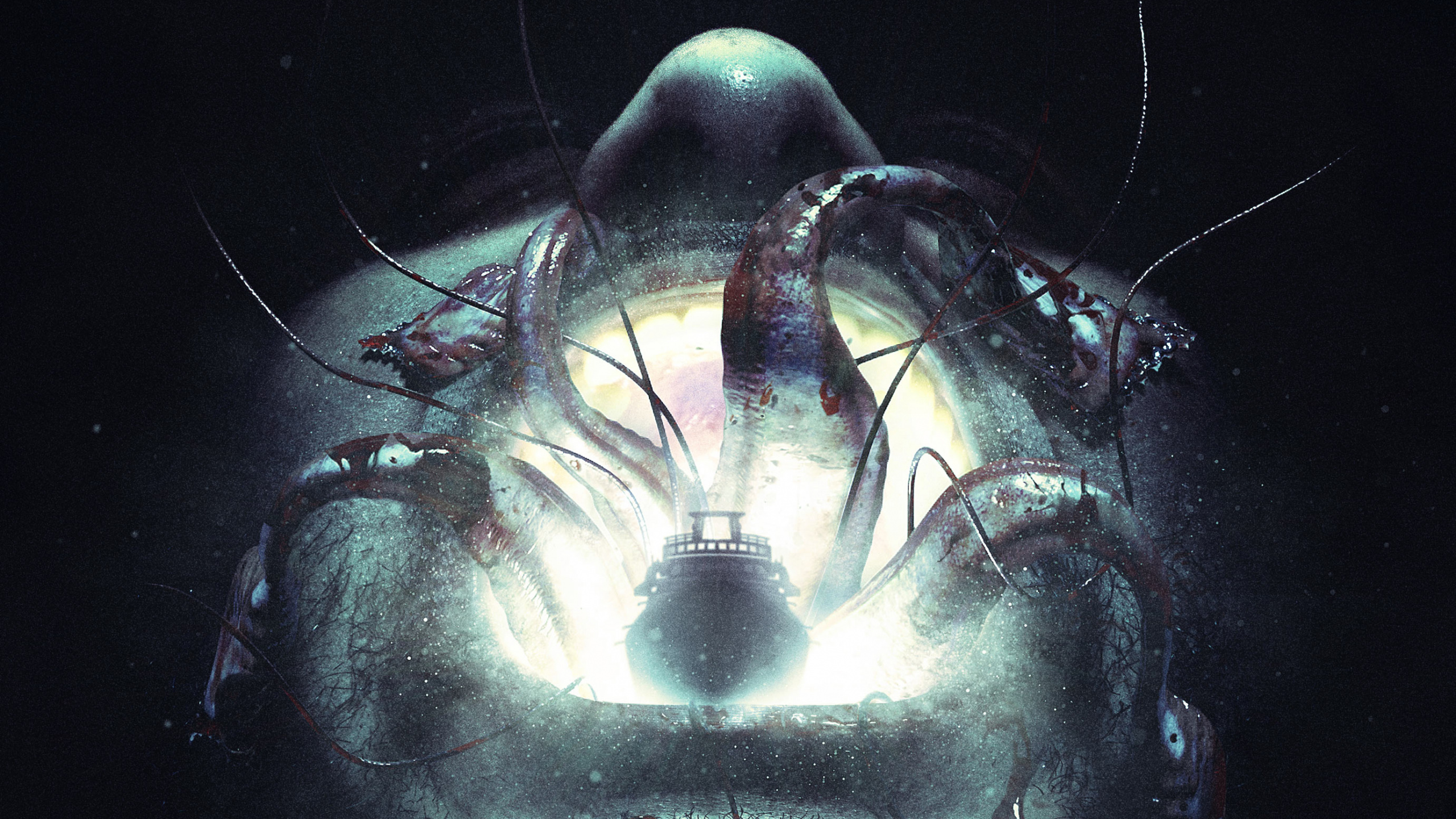 Mujer en Vestido Blanco Con Luz. Wallpaper in 2560x1440 Resolution