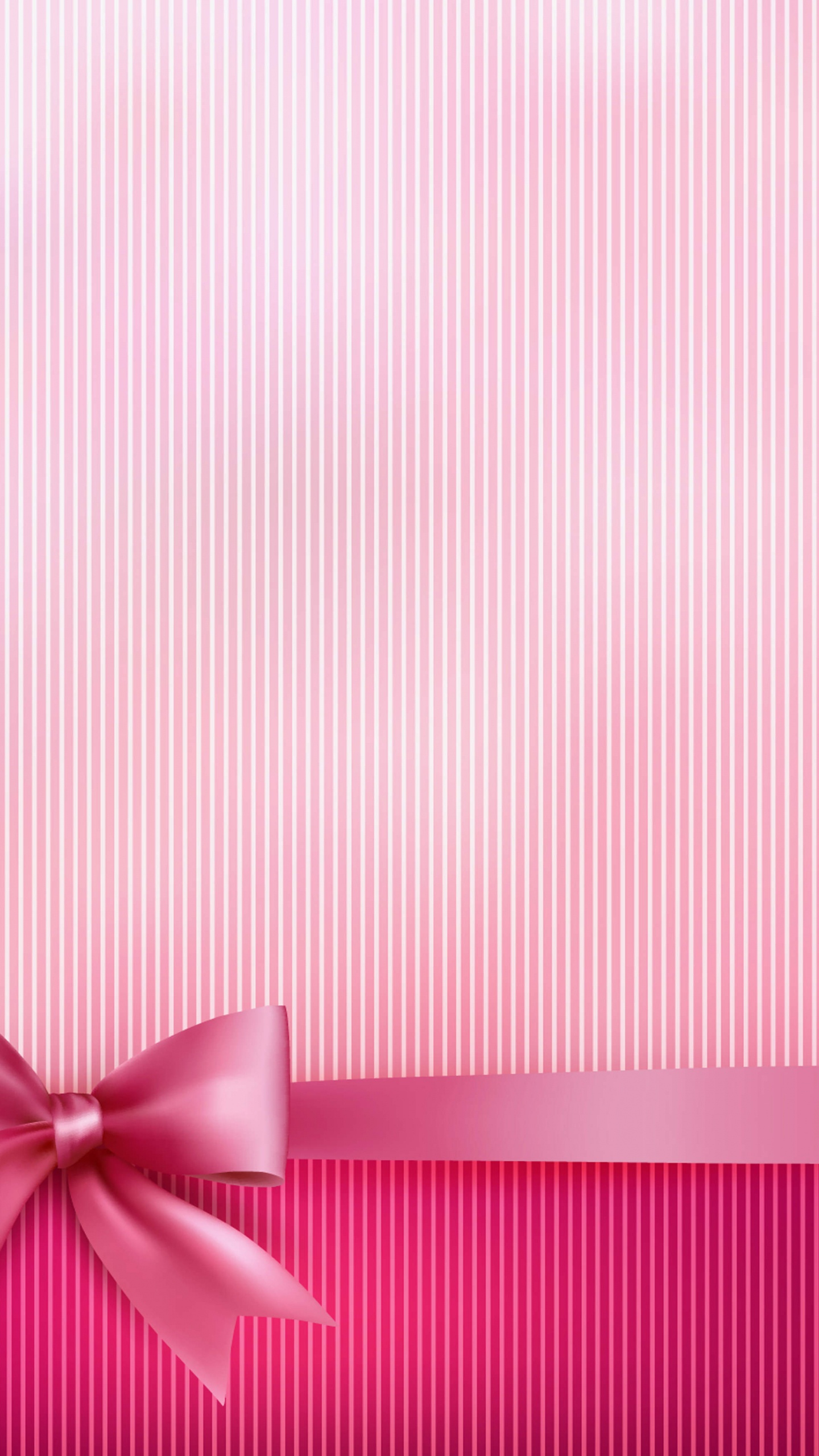 Ruban Rayé Rose et Blanc. Wallpaper in 1440x2560 Resolution