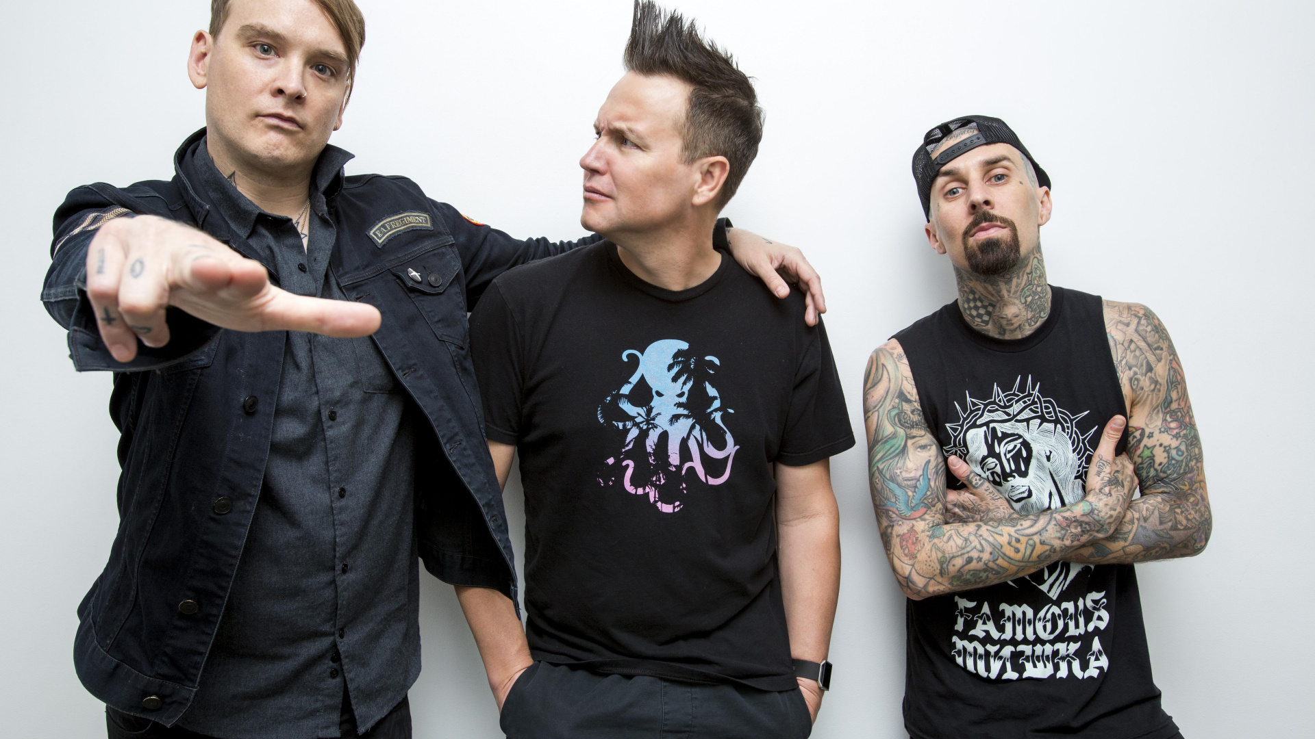 Matt Skiba, Travis Barker, Blink-182, Pop Punk, Punk Rock. Wallpaper in 1920x1080 Resolution