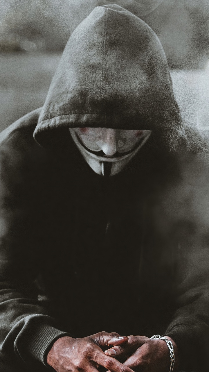 Anonymous, Anonymous Smoke Mask, Guy Fawkes Mask, Smoke Hood, Mask. Wallpaper in 720x1280 Resolution