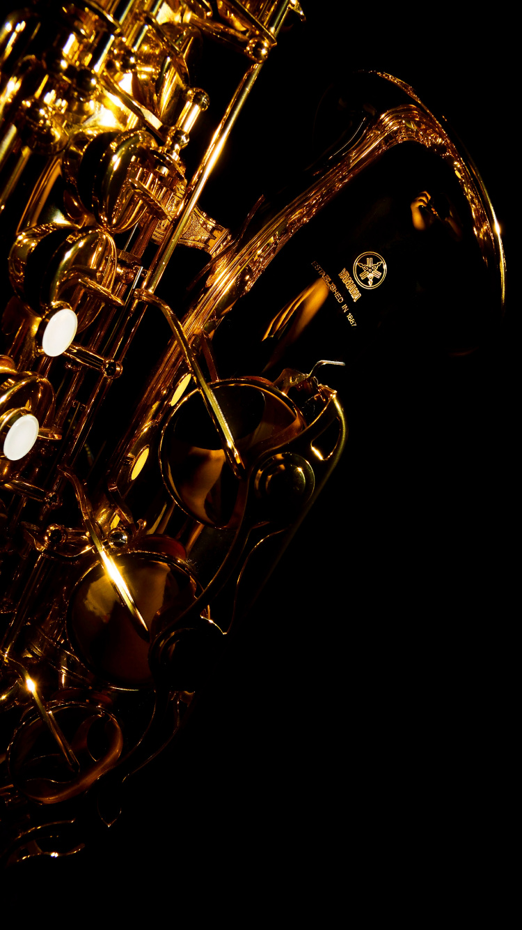 Trumpet, Saxophone, Brass Instrument, Wind Instrument, Violin. Wallpaper in 750x1334 Resolution