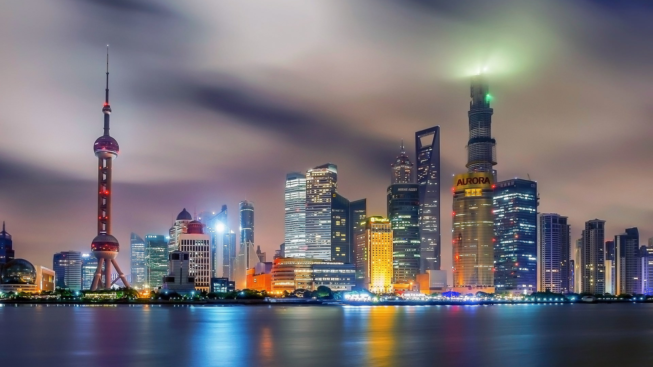 City Skyline During Night Time. Wallpaper in 2560x1440 Resolution