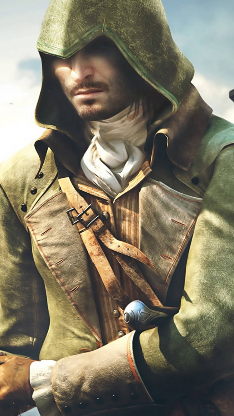 Assassins Creed Unity, Arno Dorian, Jeu Pc, Assassin, Ezio Auditore. Wallpaper in 750x1334 Resolution