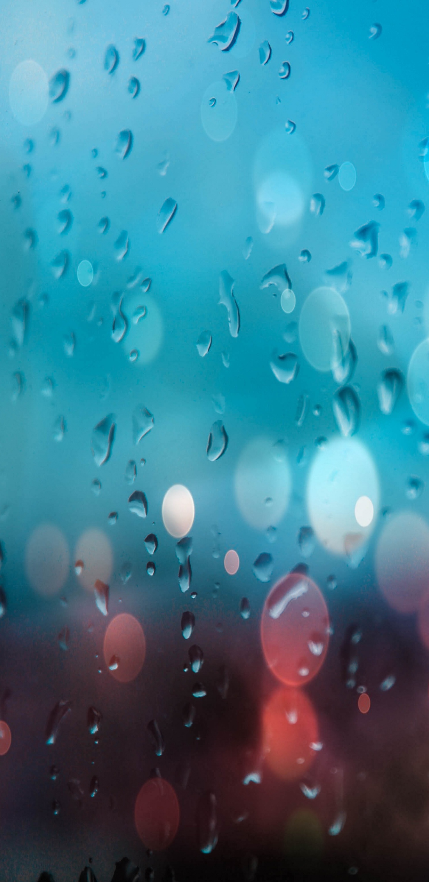Blau, Wasser, Regen, Tropfen, Türkis. Wallpaper in 1440x2960 Resolution