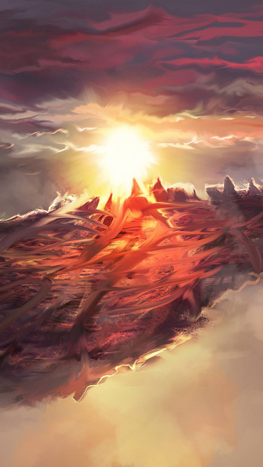 Braune Und Schwarze Abstrakte Malerei. Wallpaper in 1080x1920 Resolution