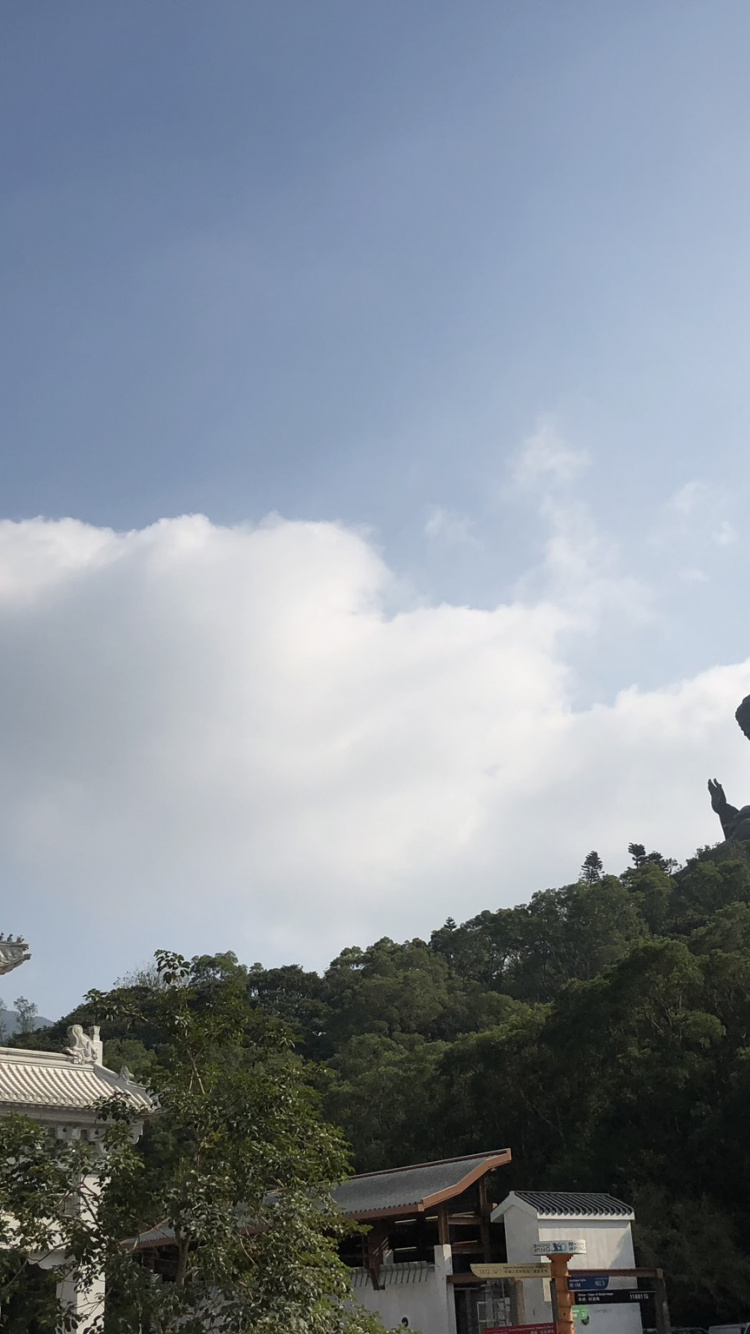Tian Tan Buddha, Dach, Cumulus, Chinesische Architektur, Shinto-Schrein. Wallpaper in 750x1334 Resolution