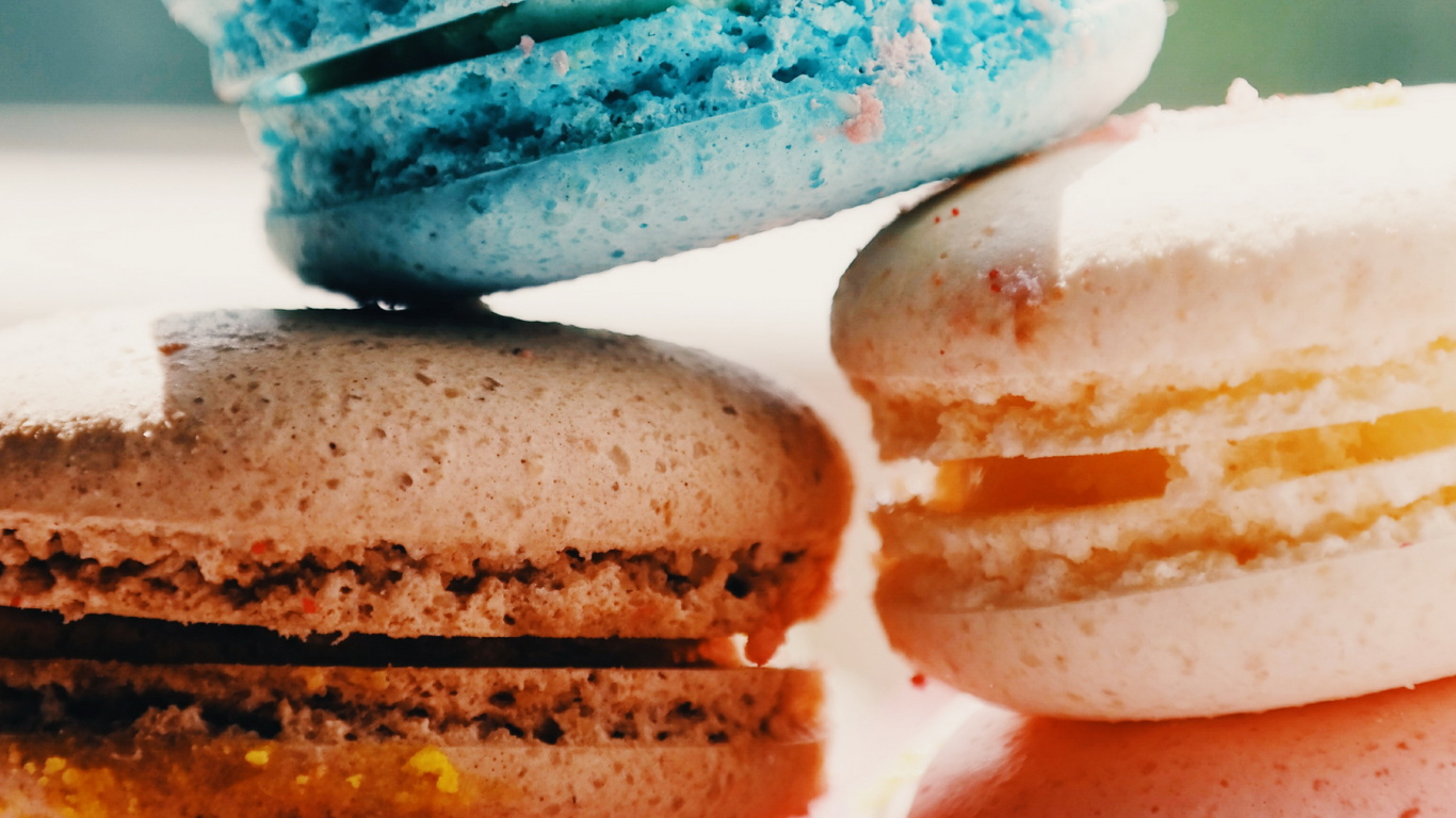 Paris, Dessert, Macaron, Gâteau, Douceur. Wallpaper in 1366x768 Resolution