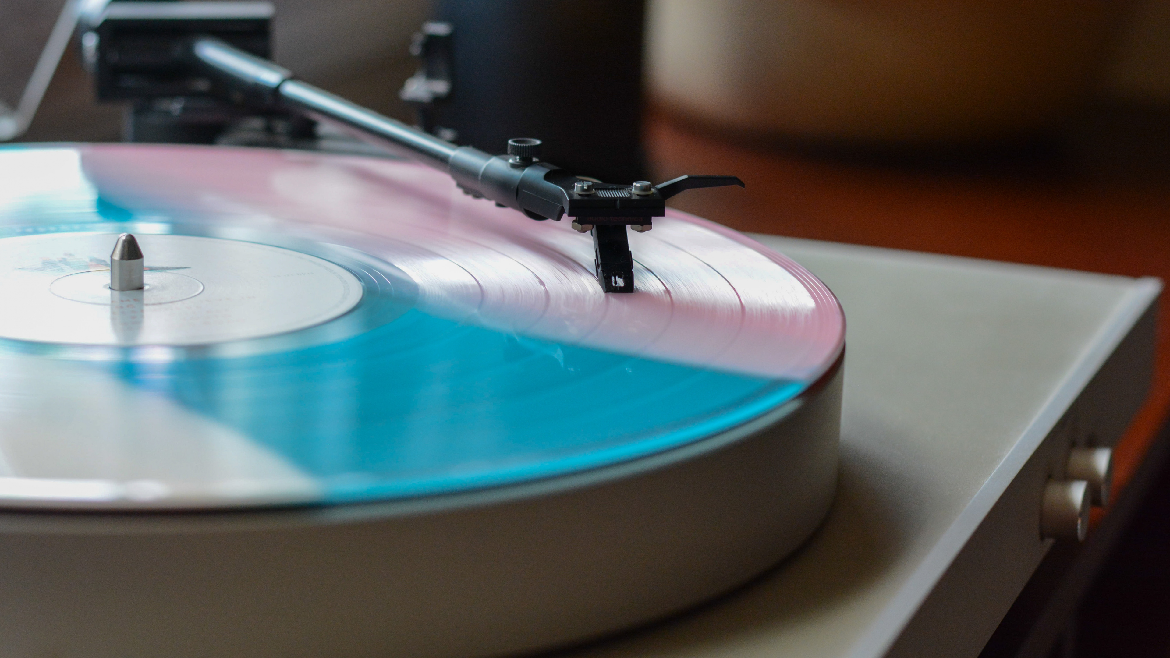 Phonograph Record, Phonograph, Turntable, Blue, Turquoise. Wallpaper in 3840x2160 Resolution