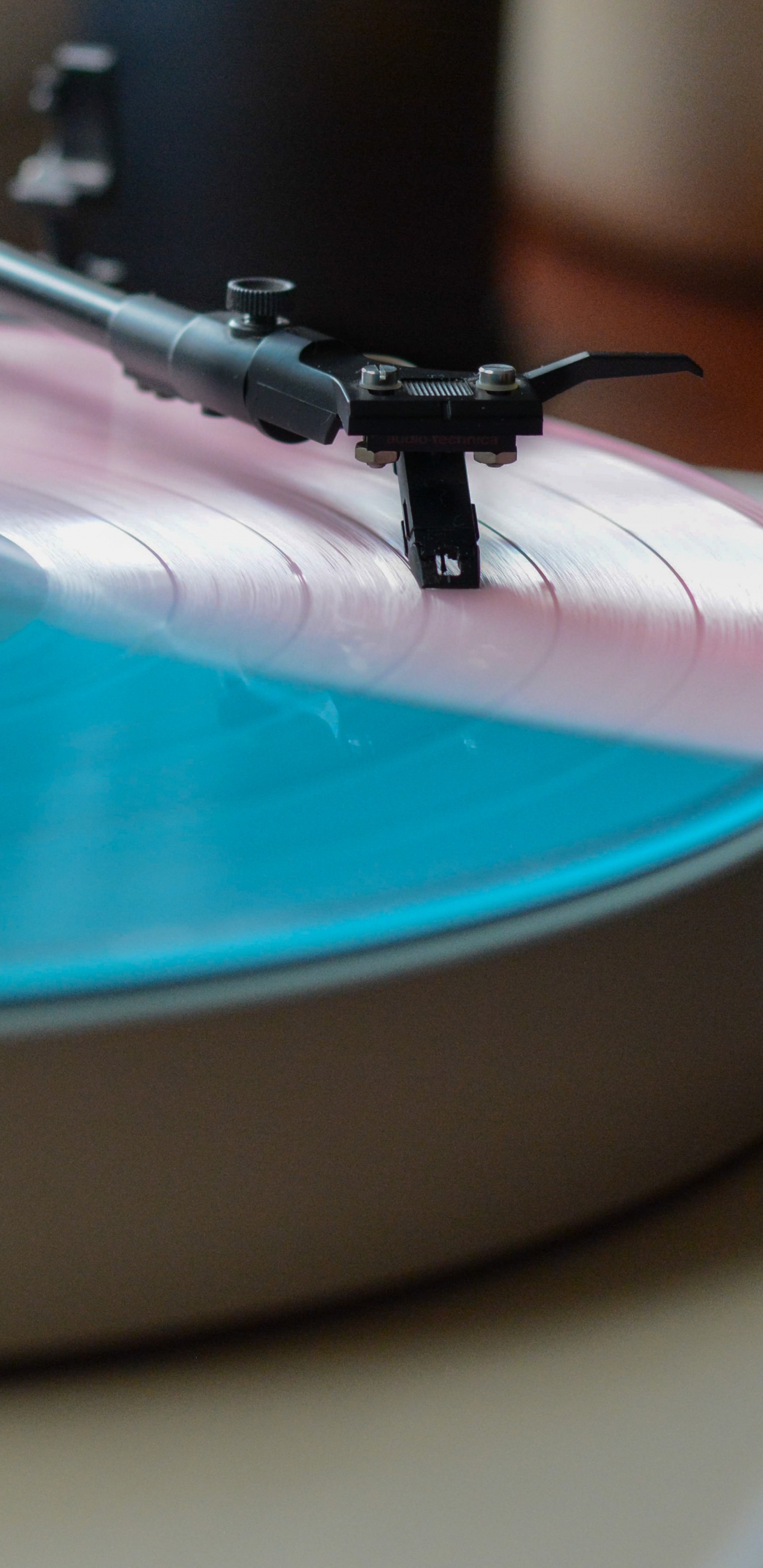 Schallplatte, Phonograph, Plattenspieler, Blau, Türkis. Wallpaper in 1440x2960 Resolution