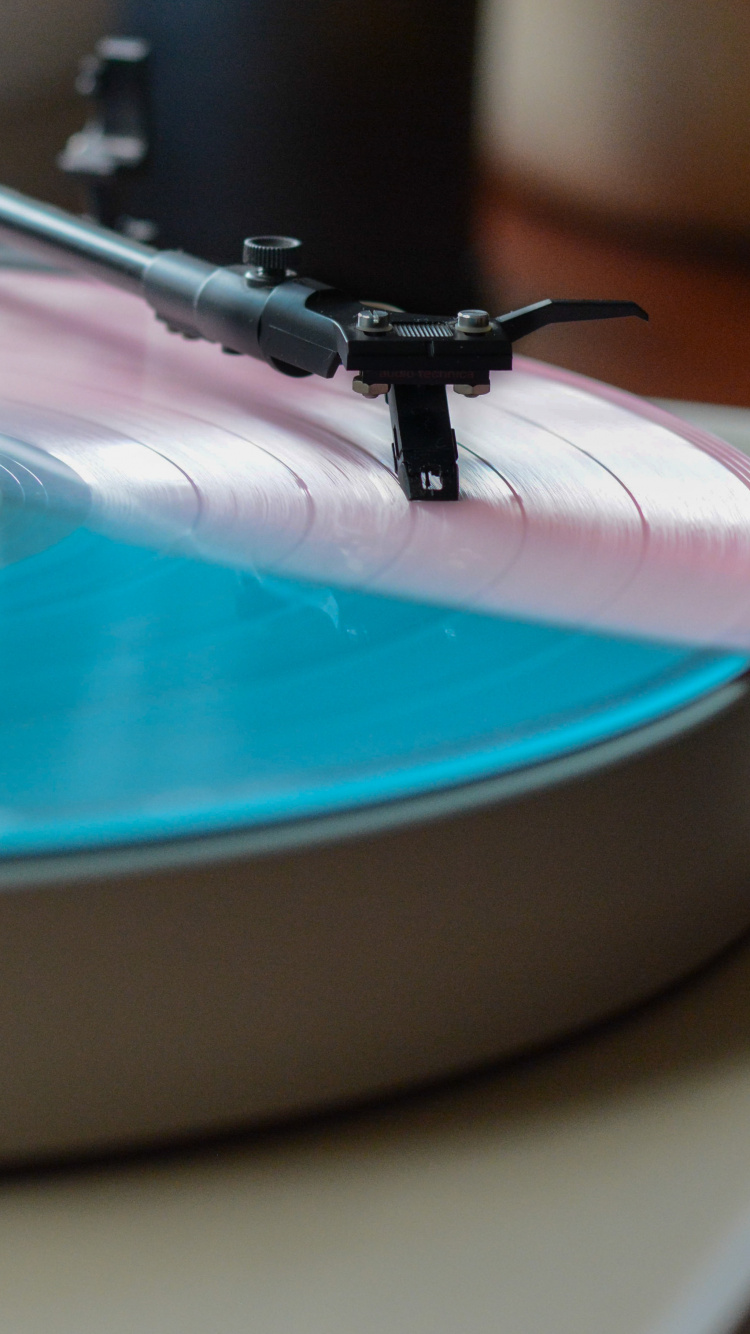 Schallplatte, Phonograph, Plattenspieler, Blau, Türkis. Wallpaper in 750x1334 Resolution