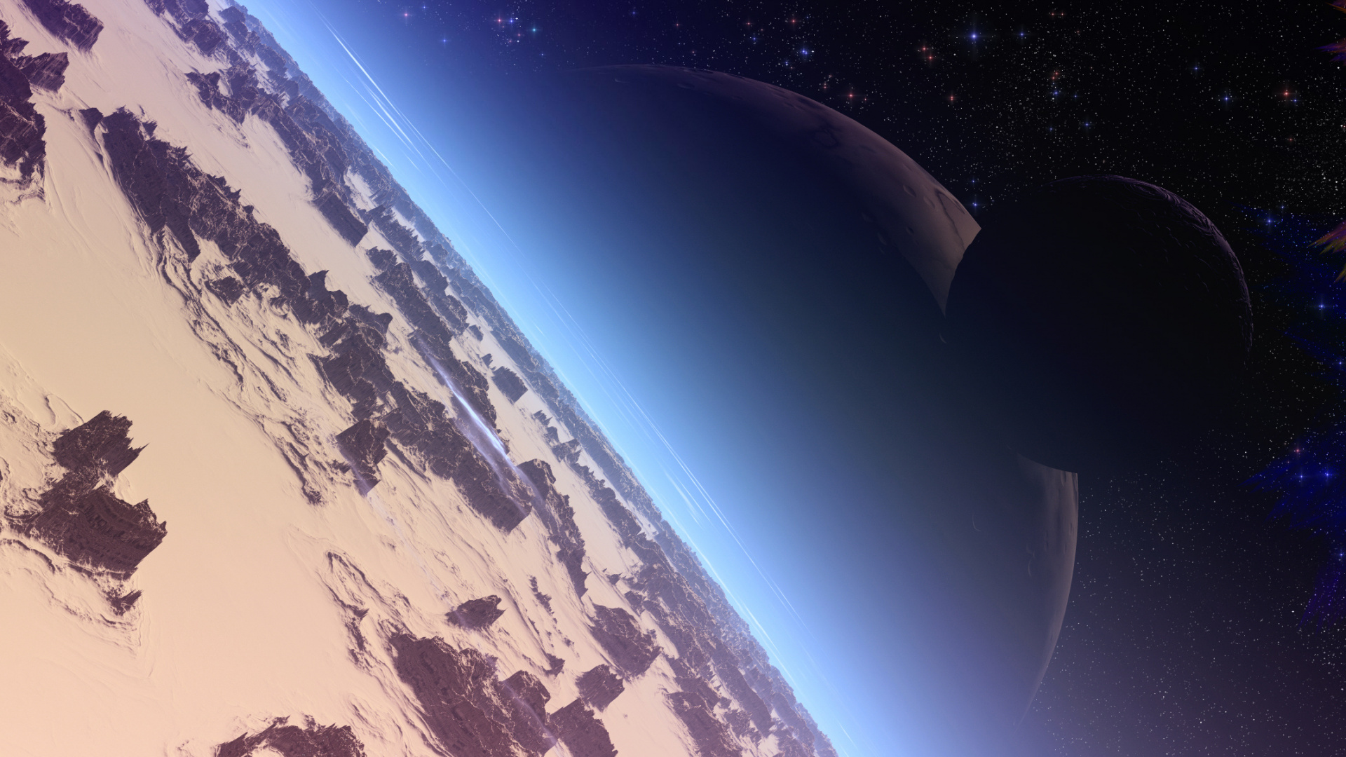 Peinture Abstraite Blanche et Bleue. Wallpaper in 1920x1080 Resolution