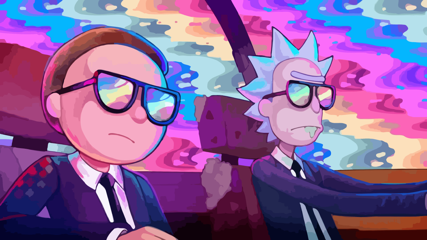 Rick and Morty, Rick Sanchez, Morty Smith, Jerry Smith, Adult Swim. Wallpaper in 1366x768 Resolution