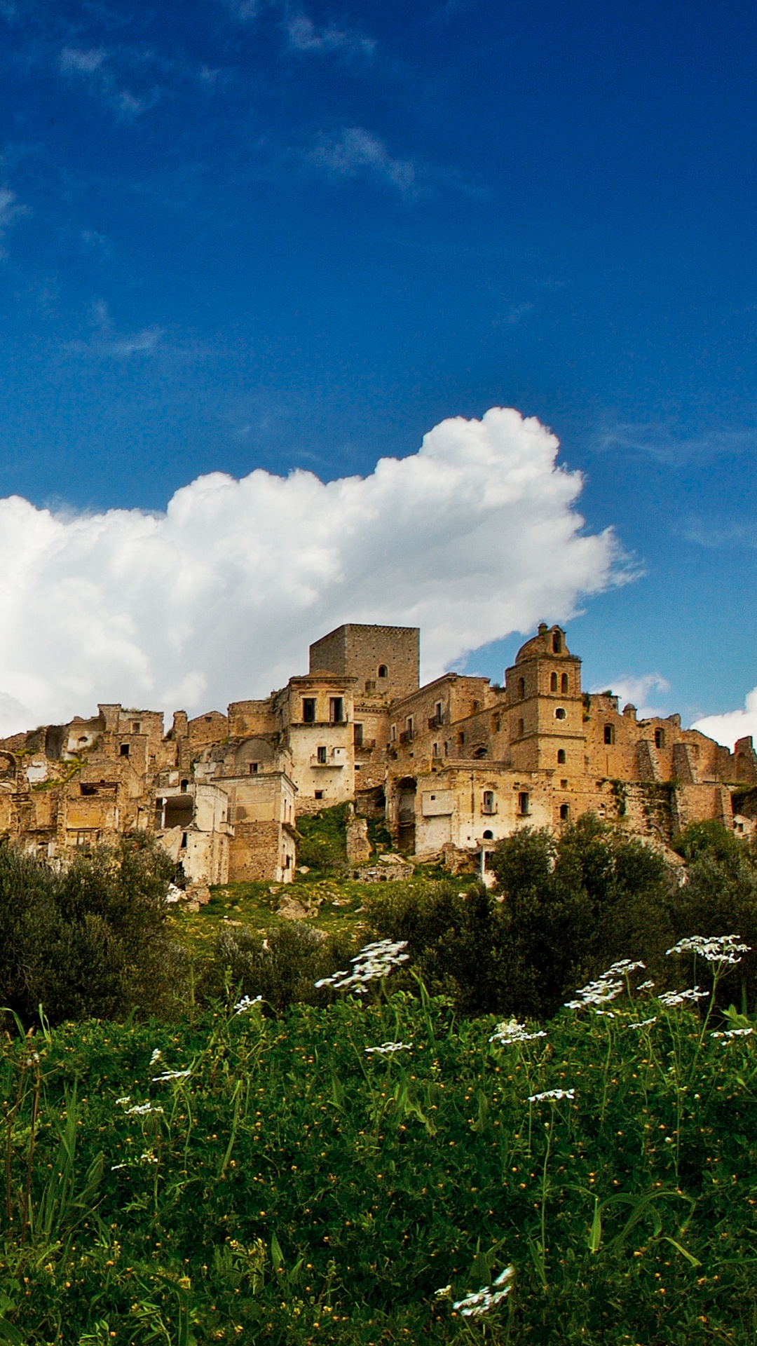 Bâtiment en Béton Brun Sous Ciel Bleu Pendant la Journée. Wallpaper in 1080x1920 Resolution
