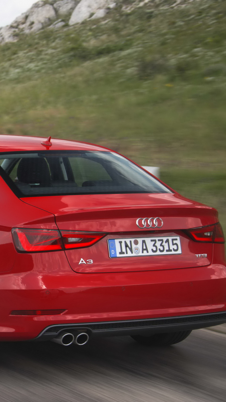 Red Sedan on Road During Daytime. Wallpaper in 750x1334 Resolution