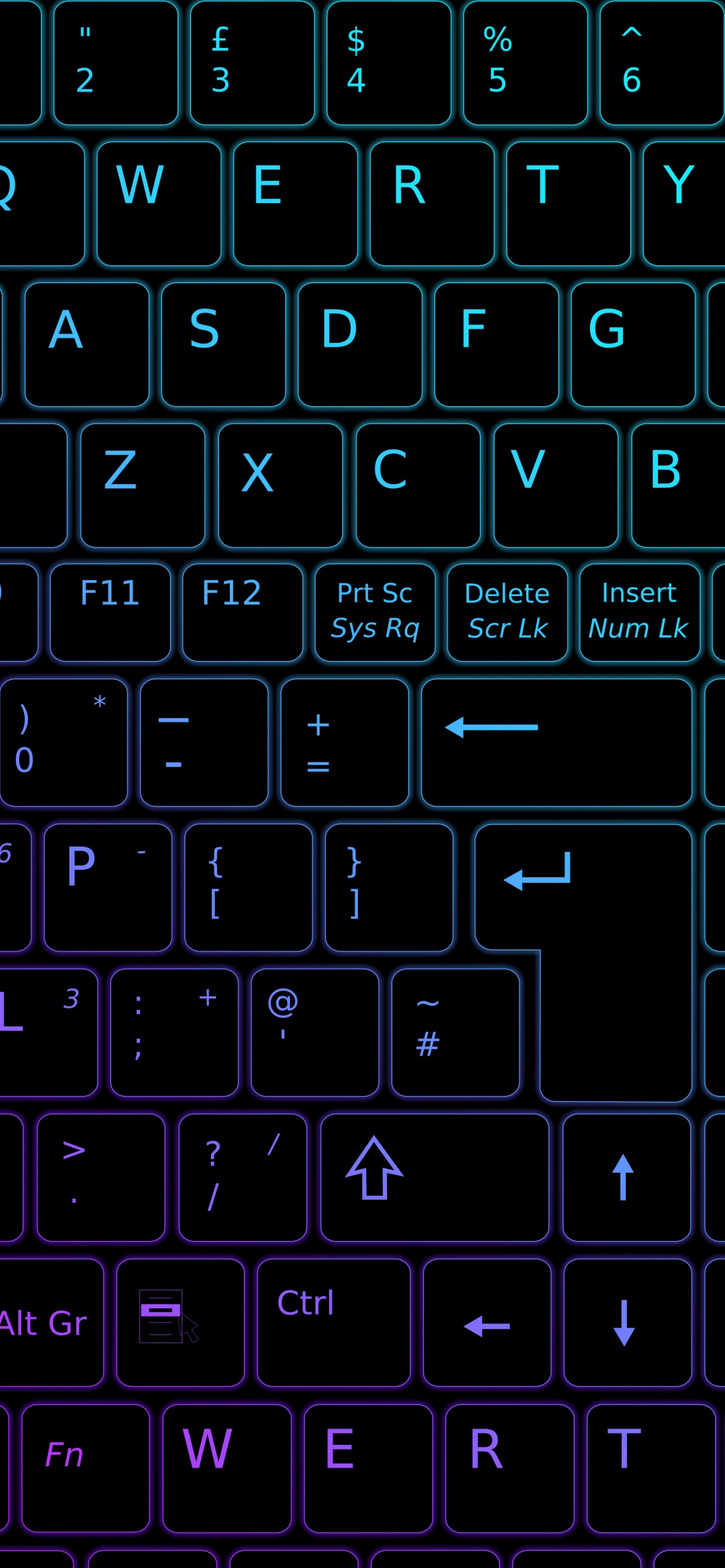 Claviers Pomme, Périphérique D'entrée, Périphérique, Blue, Azure. Wallpaper in 1242x2688 Resolution