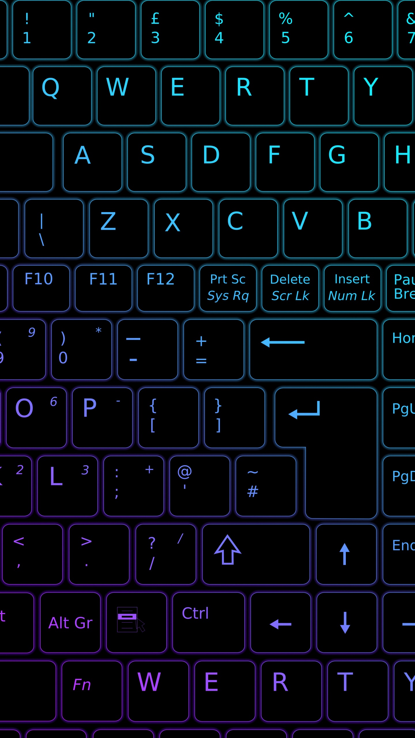 Claviers Pomme, Périphérique D'entrée, Périphérique, Blue, Azure. Wallpaper in 1440x2560 Resolution