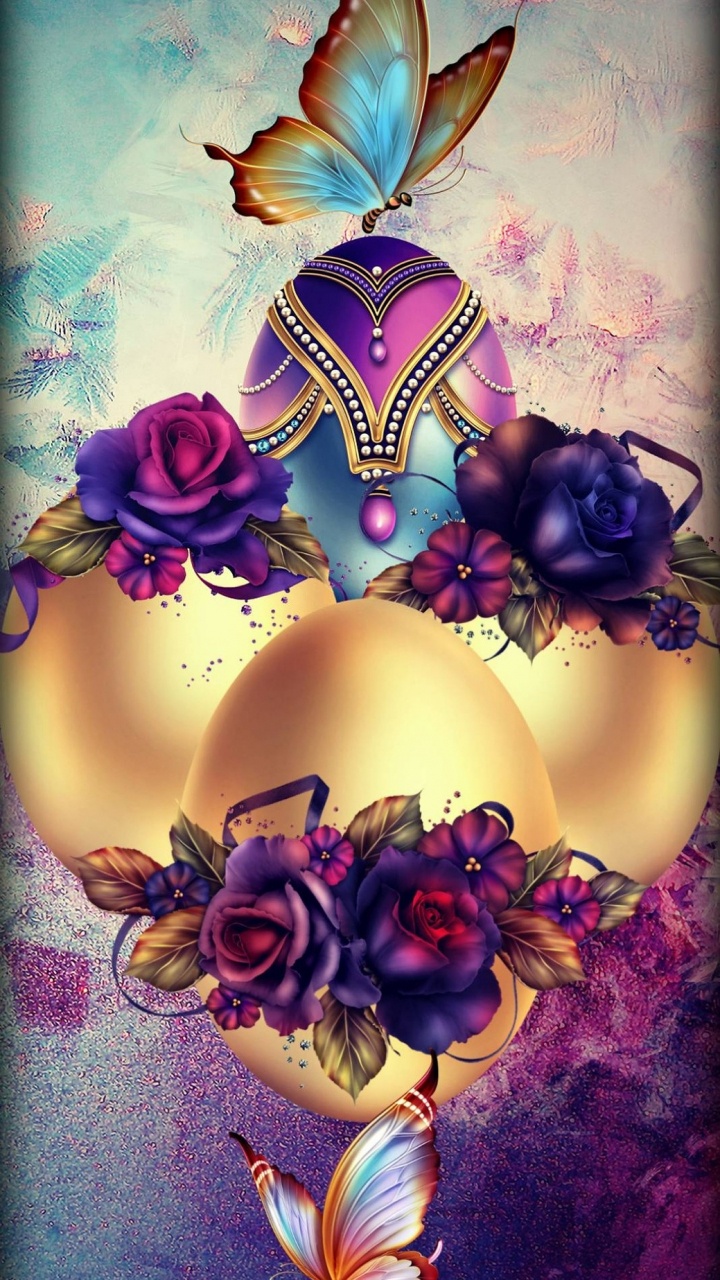 Flower, Art, Plant, Purple, Petal. Wallpaper in 720x1280 Resolution