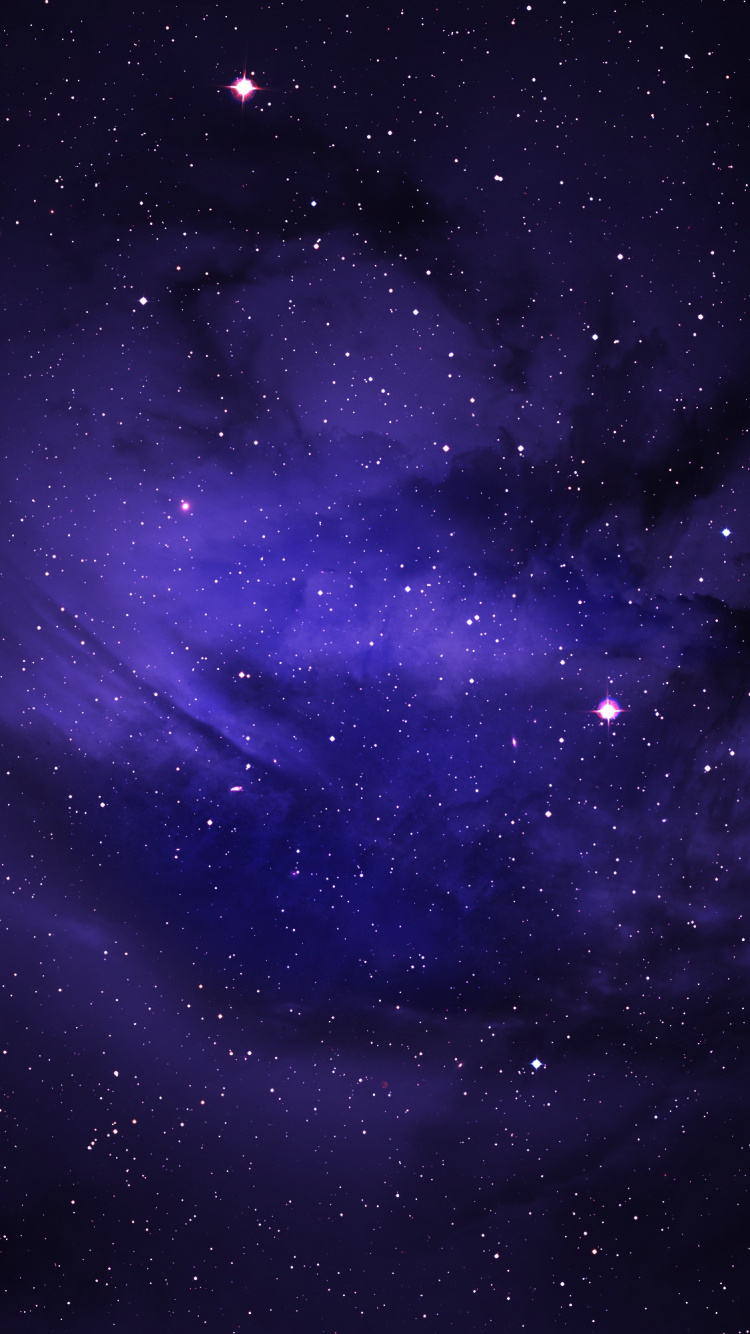 Cielo de Galaxia Púrpura y Negro. Wallpaper in 750x1334 Resolution