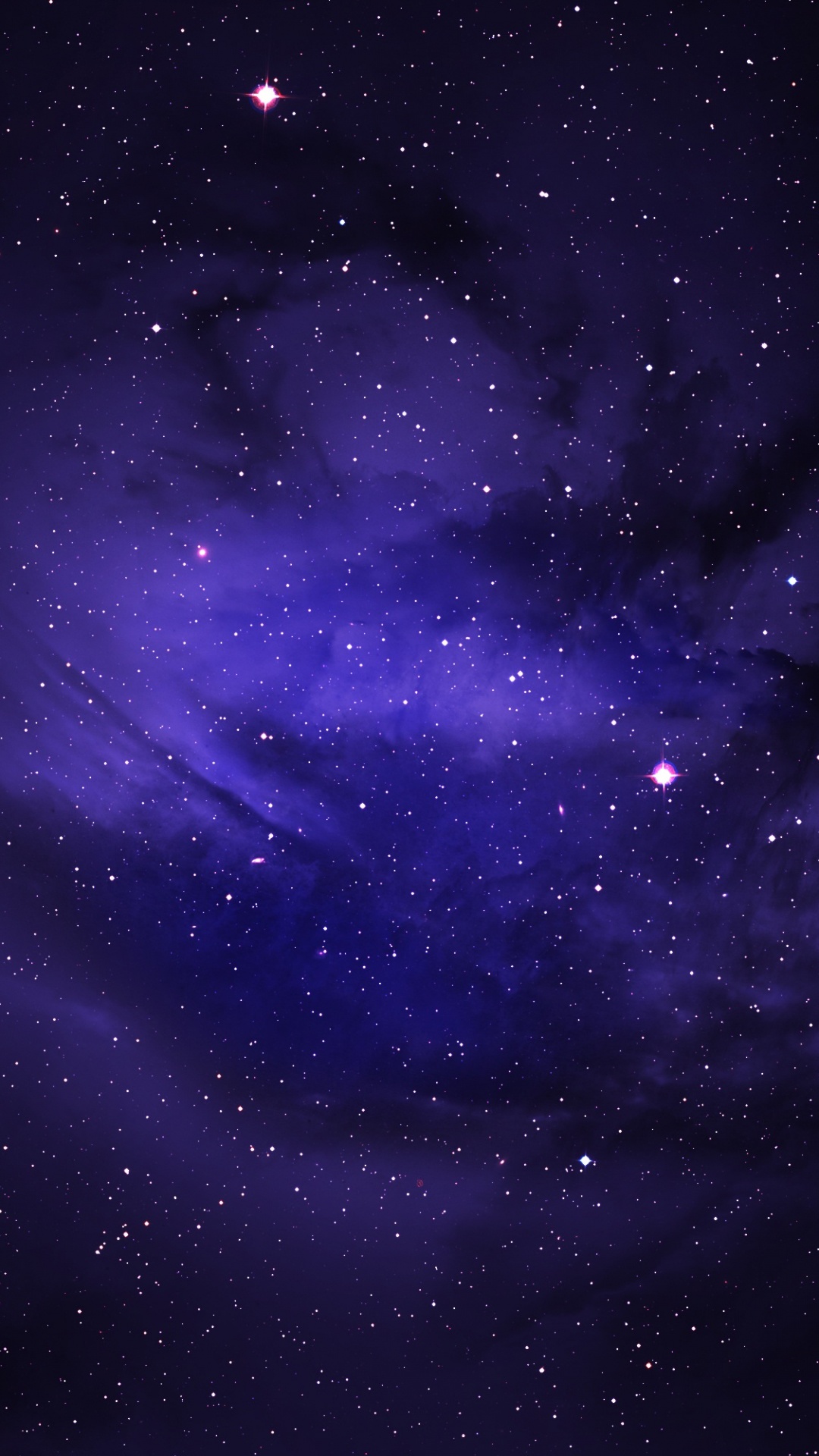 Purple and Black Galaxy Sky. Wallpaper in 1080x1920 Resolution