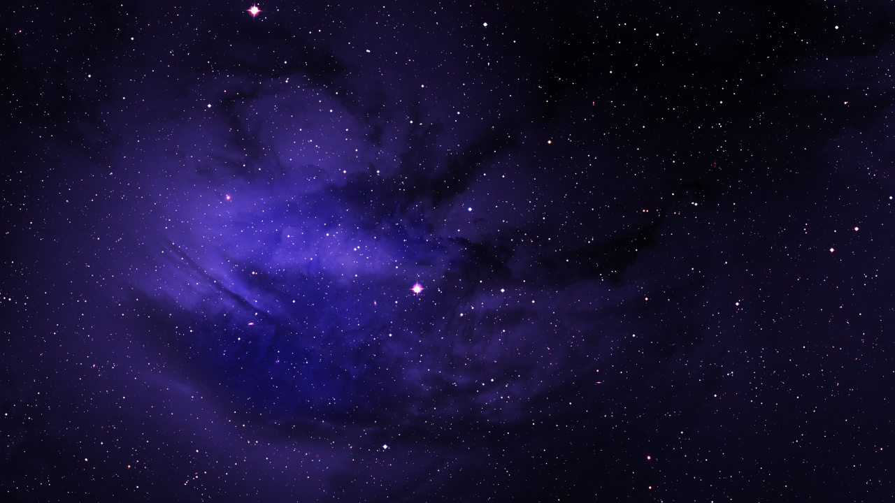 Purple and Black Galaxy Sky. Wallpaper in 1280x720 Resolution