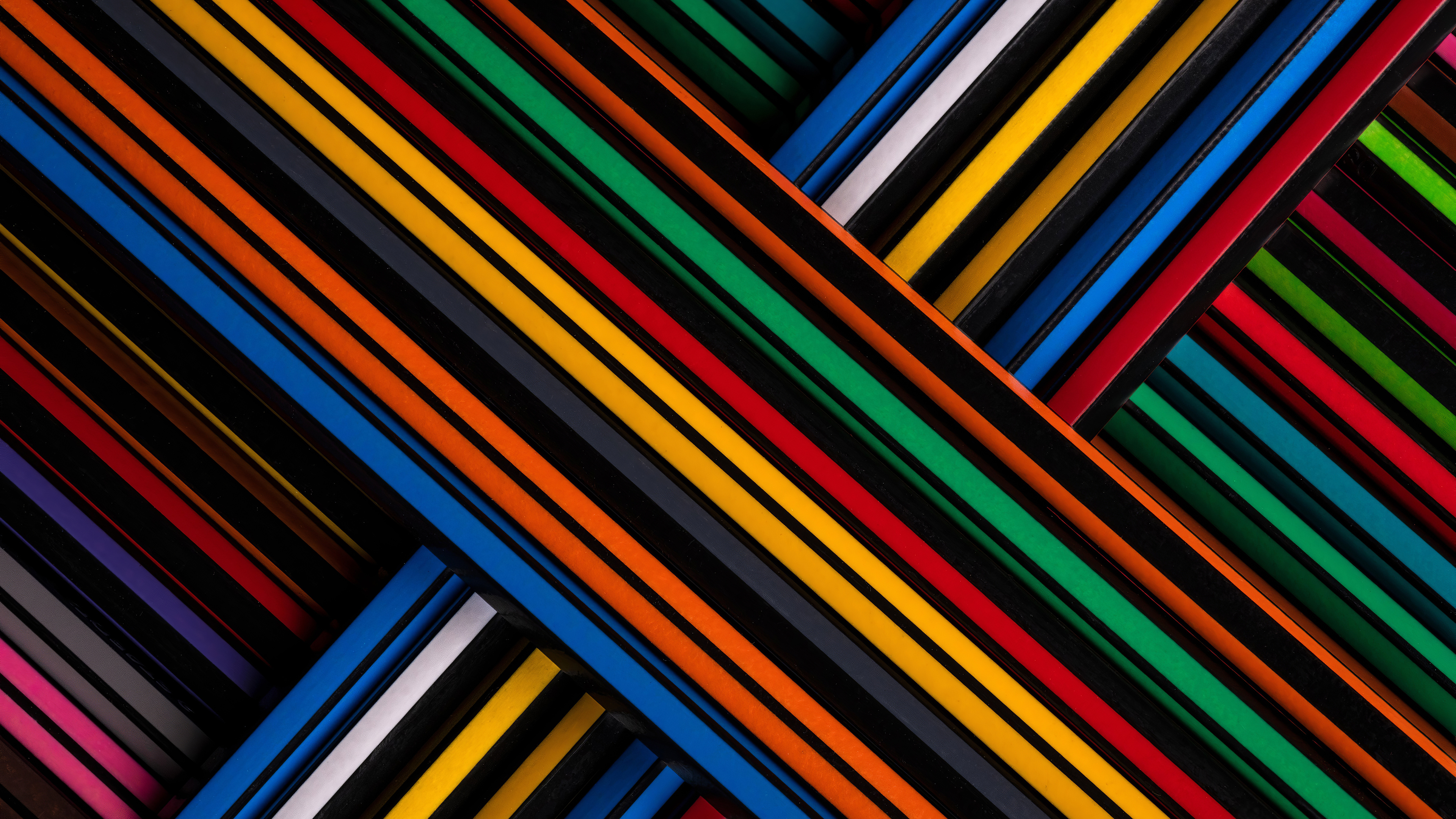 Multi Colored Striped Wall Decor. Wallpaper in 3840x2160 Resolution