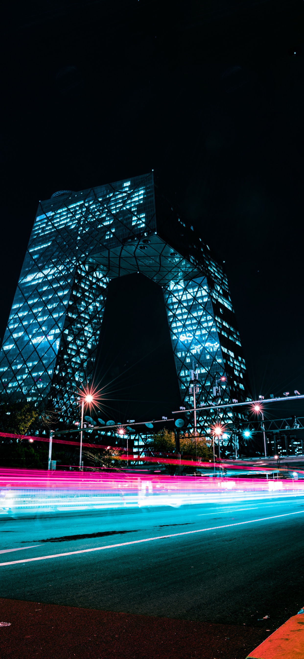 Time Lapse Photography of Cars on Road During Night Time. Wallpaper in 1242x2688 Resolution