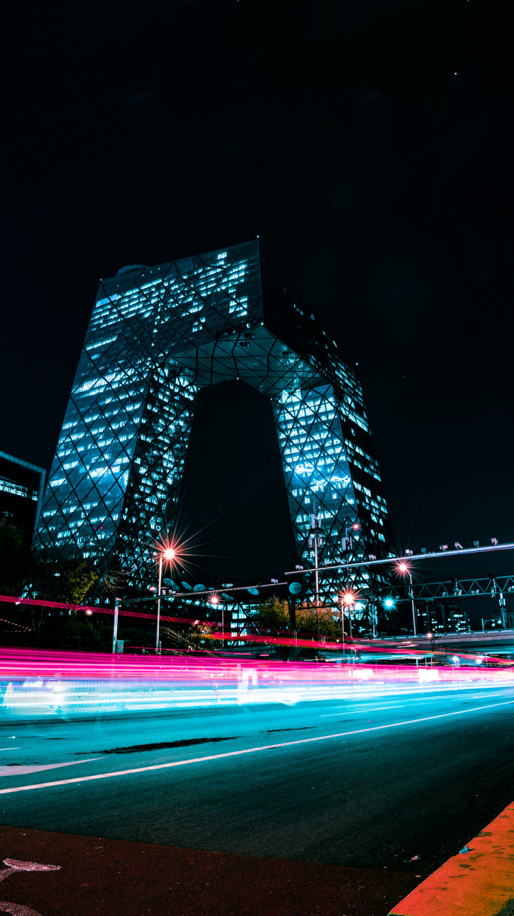 Time Lapse Photography of Cars on Road During Night Time. Wallpaper in 750x1334 Resolution