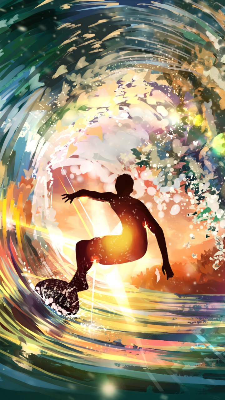 Mujer en Bikini Negro Saltando Sobre el Agua. Wallpaper in 720x1280 Resolution