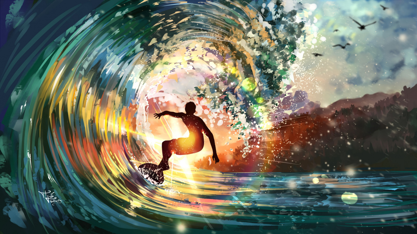 Download 1366x768 Wallpaper Woman in Black Bikini Jumping on Water Woman in Black Bikini Jumping on Water. Wallpaper in 1366x768 Resolution
