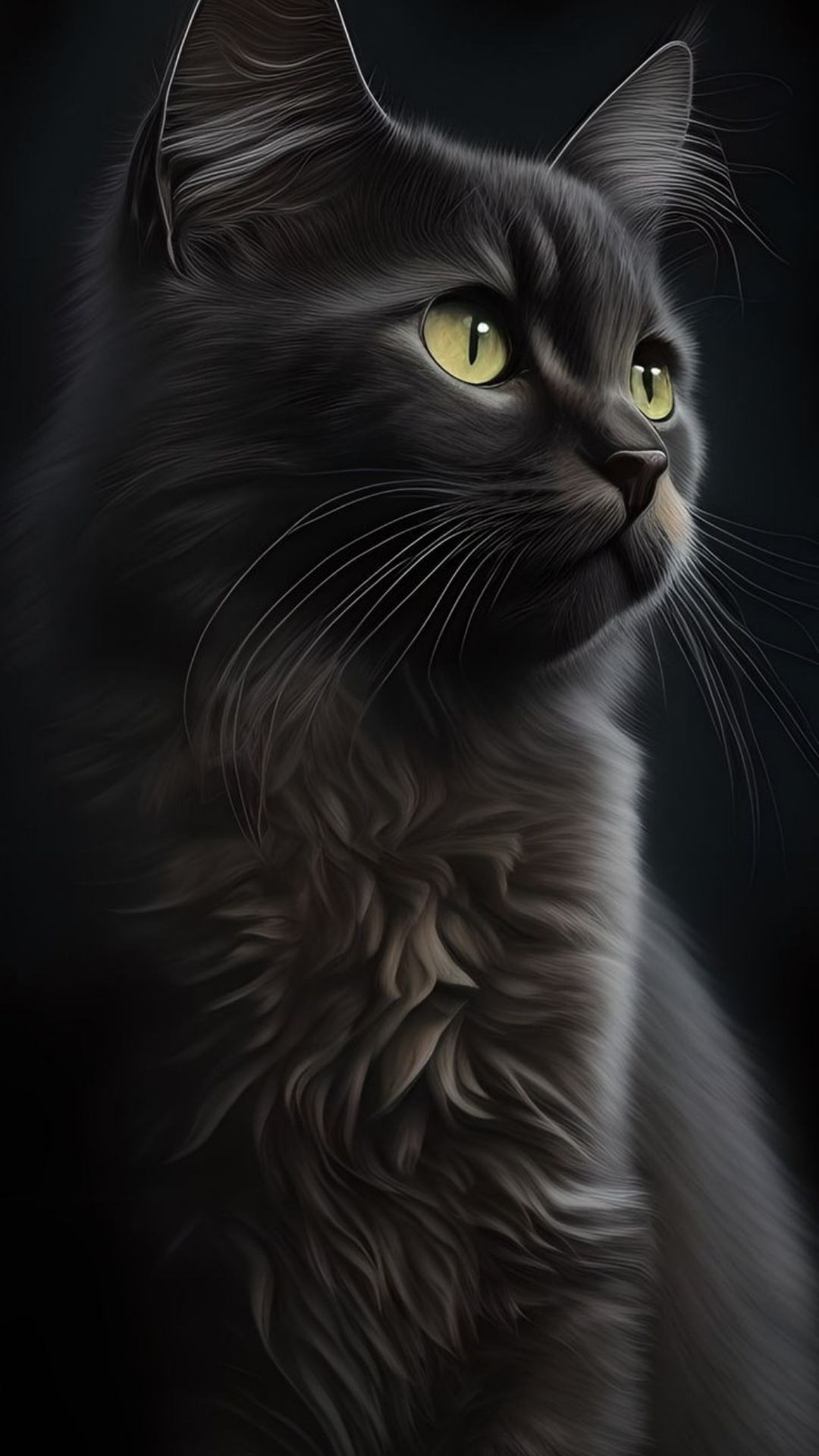 黑色的猫, 小猫, 胡须, 猫科, 中小型猫 壁纸 1080x1920 允许